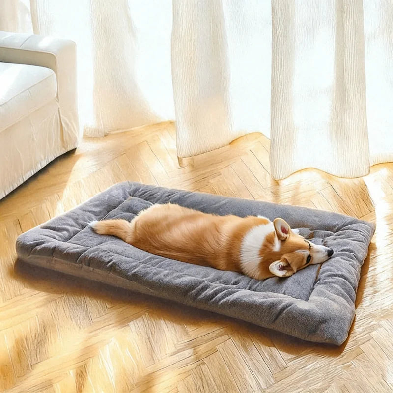 Extra Large Plush Dog Bed Sofa, Thick Washable Crate Mat for Dogs