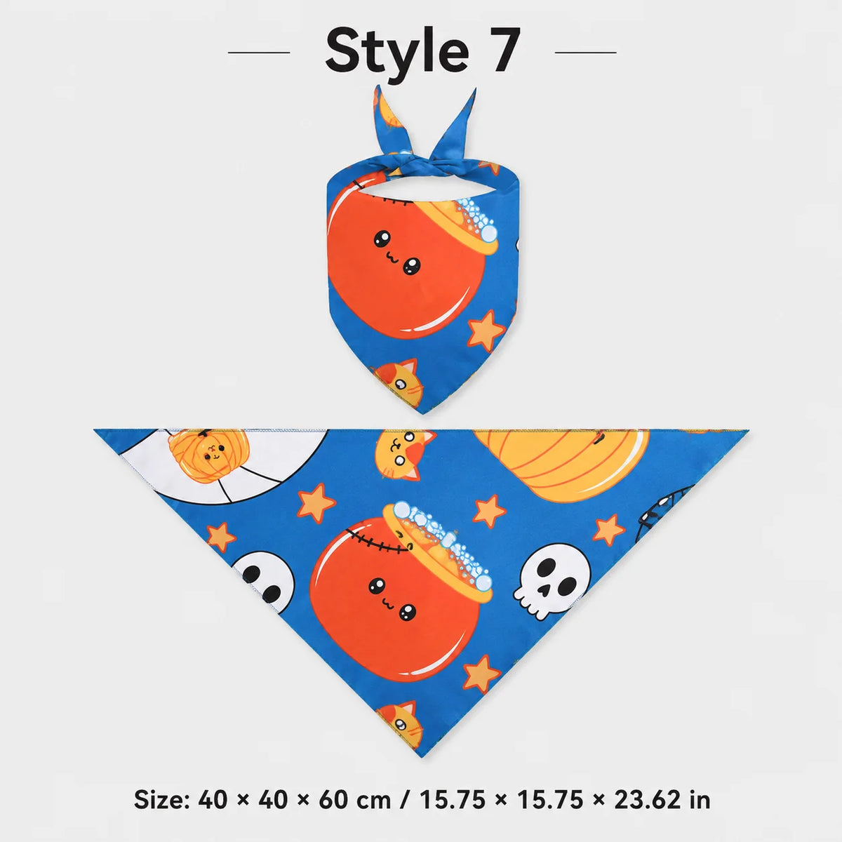 Halloween Pumpkin & Ghost Pet Bandana for Dogs and Cats
