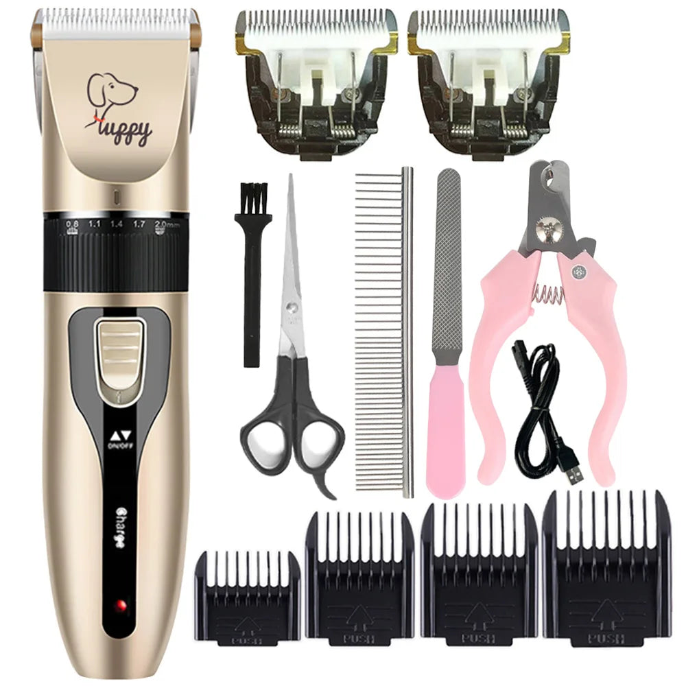 Cordless Pet Hair Clipper Kit for Dogs, Cats & Rabbits, Rechargeable