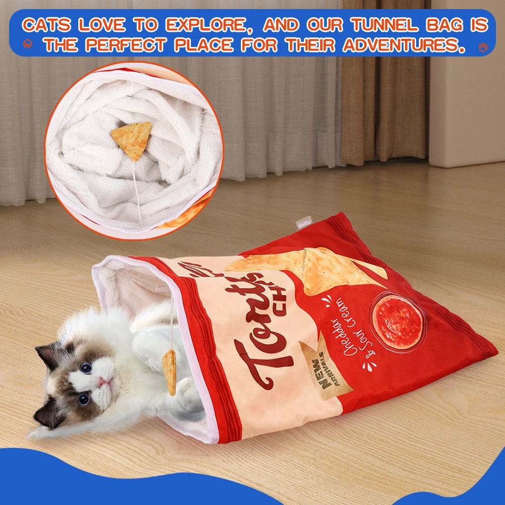 Halloween Print Collapsible Cat Tunnel Toy for Kittens