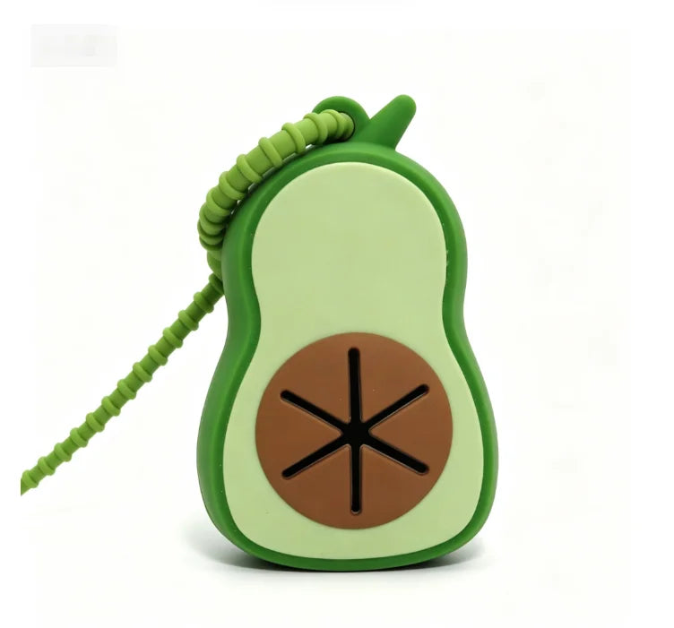 Avocado Shaped Dog Poop Bag Dispenser with Hanging Strap for Walks