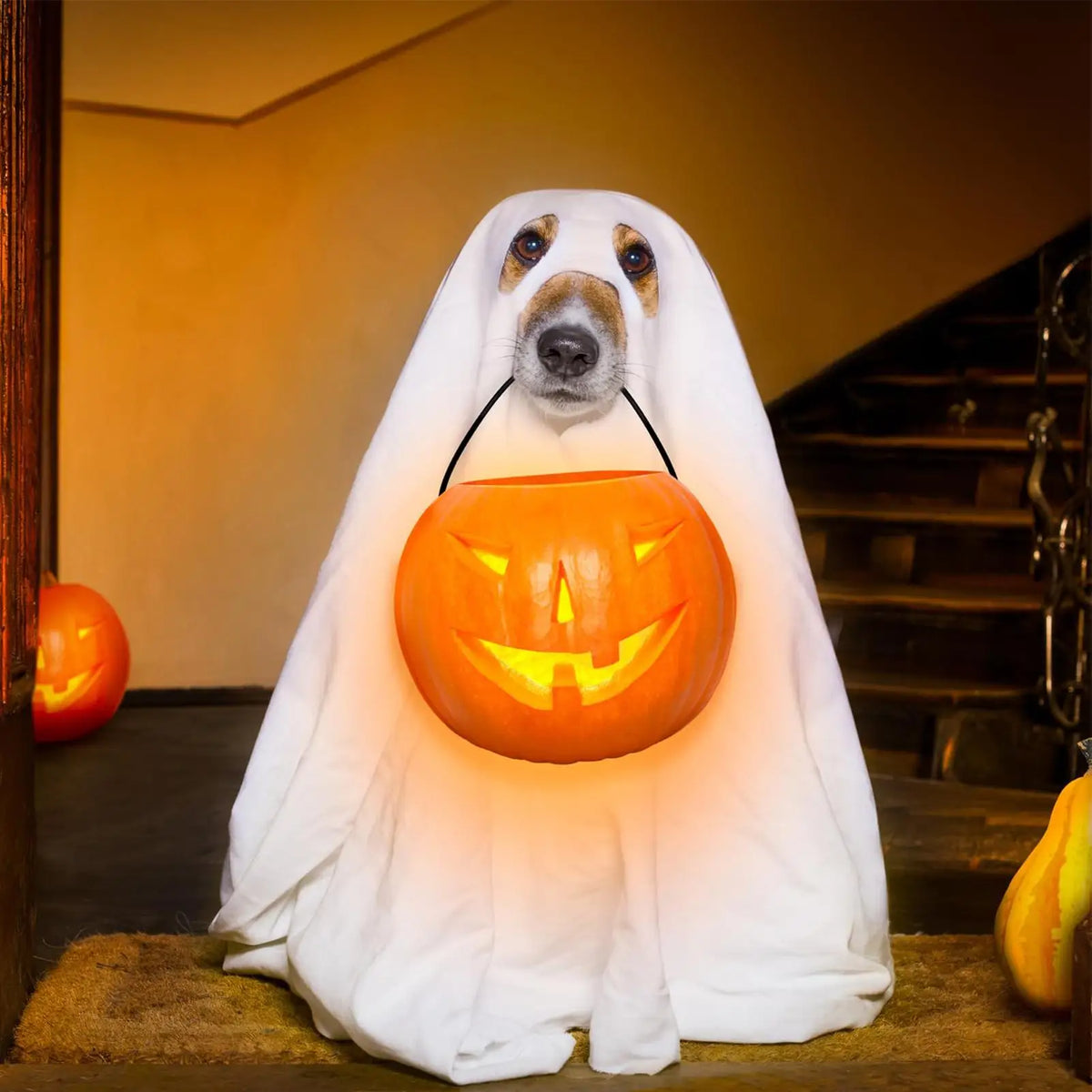 Dog Ghost Halloween Costume Cosplay Party Outfit for Pets