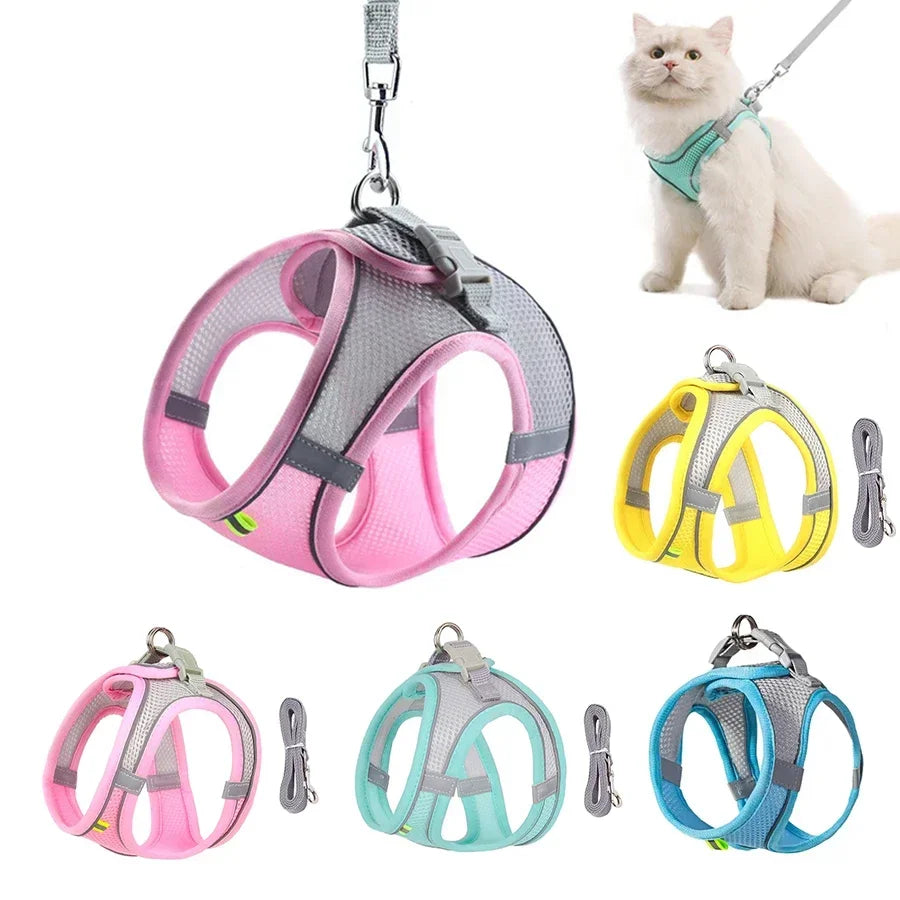 Adjustable Harness and Leash Set for Small Dogs, Puppies & Cats