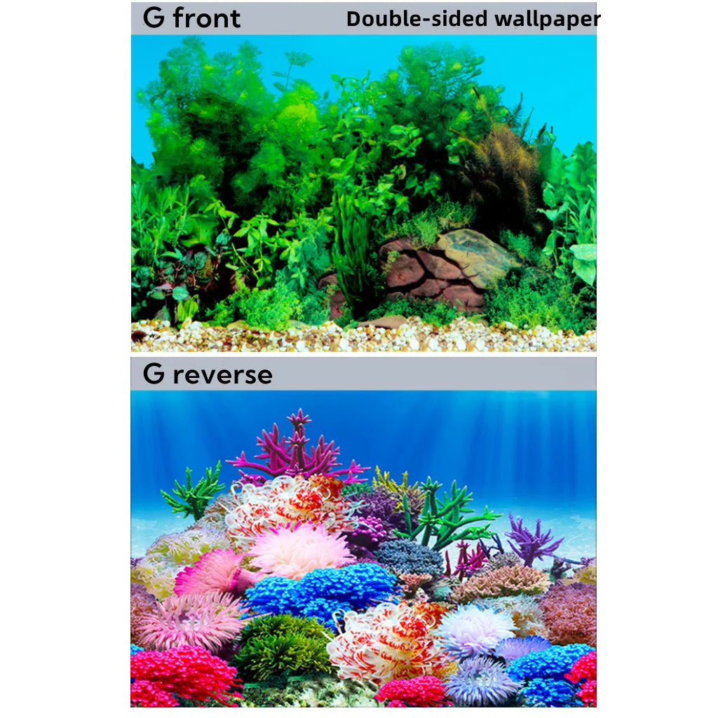 3D HD Aquarium Fish Tank Background Wallpaper Decor