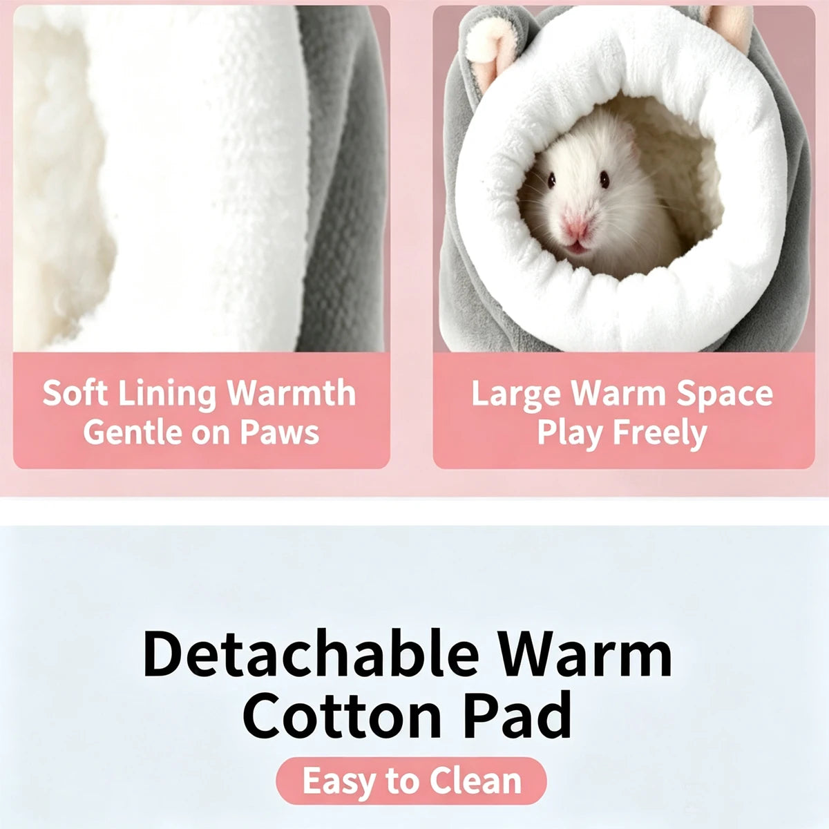 Golden Bear Plush Hamster Nest, Warm Cotton Sleeping Bag Hideout