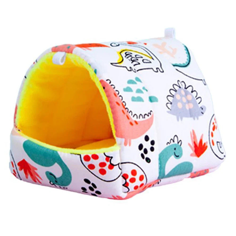 Cute Cartoon Guinea Pig Bed Nest, Warm Plush Small Animal House