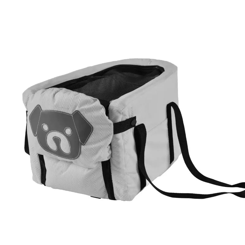 Foldable Dog Car Seat Basket with Safety Leash for Small Pets