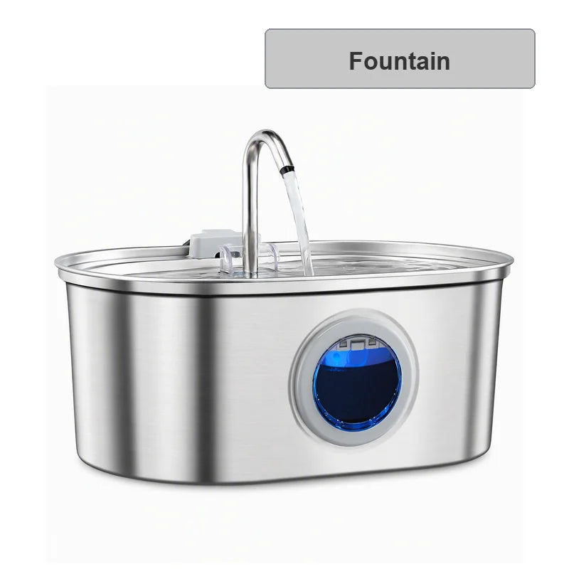 3.2L Stainless Steel Pet Water Fountain with Triple Filter