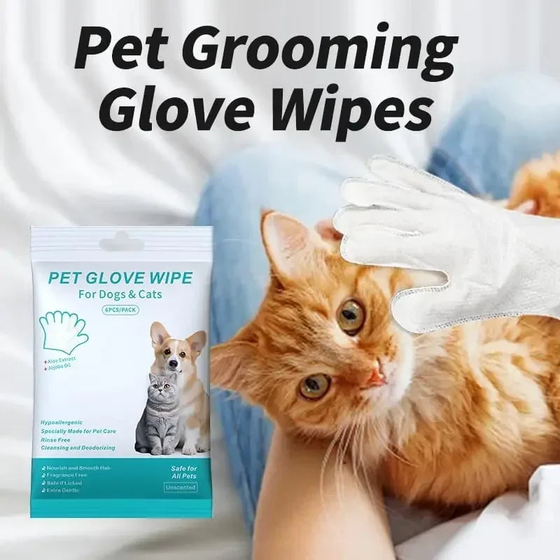 Extra-Thick Unscented Pet Cleaning Wipes for Dogs & Cats, 6 Pack