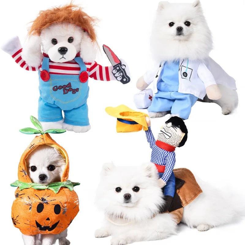 Dog & Cat Holiday Party Costume, Festive Outfit for Photos