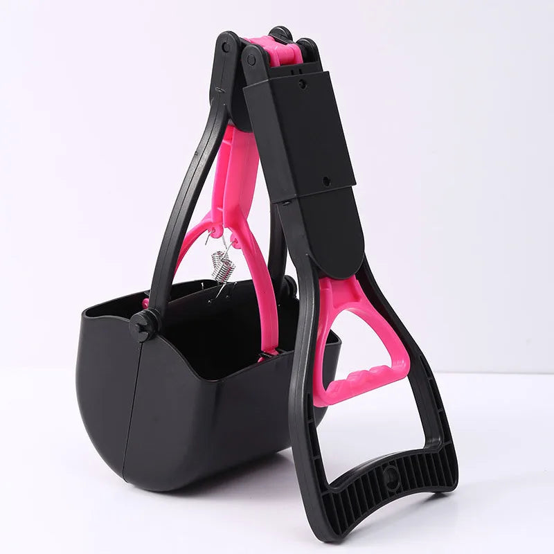 Heavy-Duty Dog Poop Scooper Jaw Clamp, Long-Handle Waste Picker