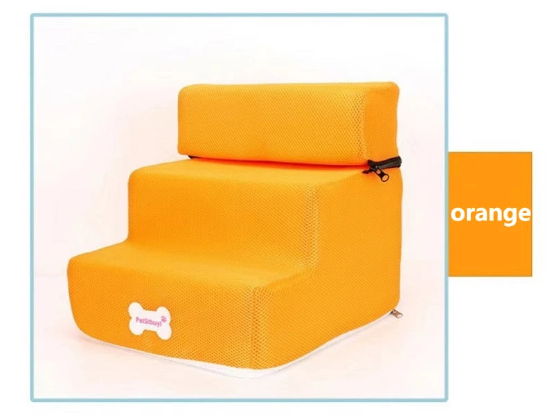 3-Step Anti-Slip Pet Stairs for Small Dogs and Cats to Bed