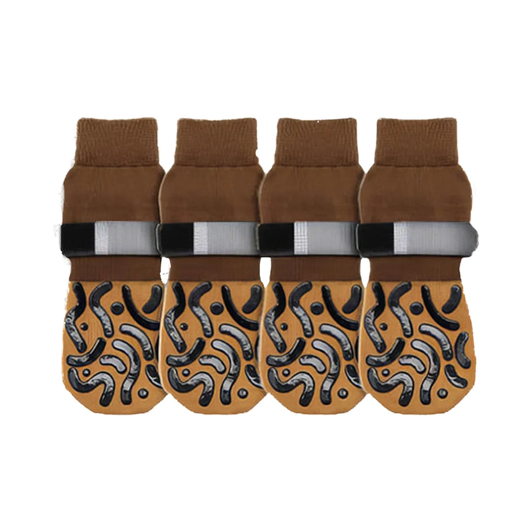 4-Piece Waterproof Anti-Slip Dog Socks for Dogs & Cats