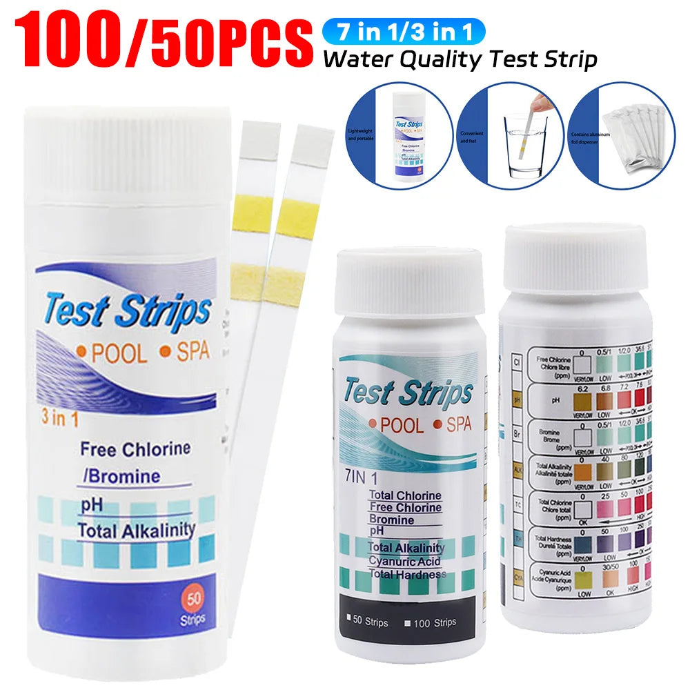 7-in-1 Aquarium Water Test Strips, pH & Water Quality Kit for Fish Tanks