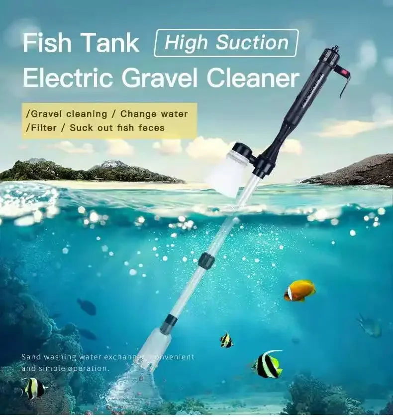 Electric Aquarium Gravel Cleaner and Water Change Siphon Pump