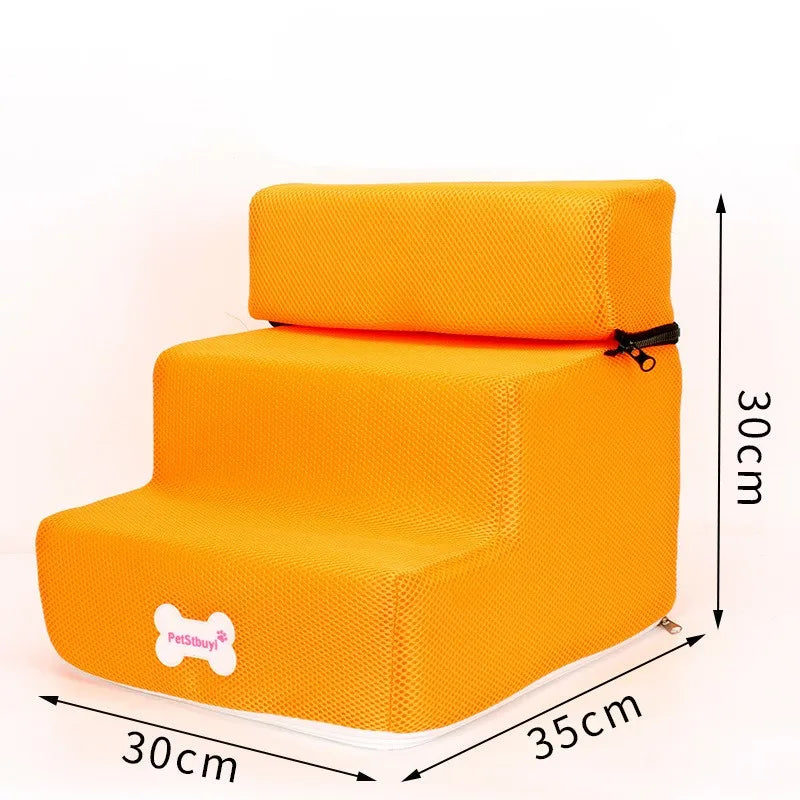 3-Step Anti-Slip Pet Stairs for Small Dogs and Cats to Bed