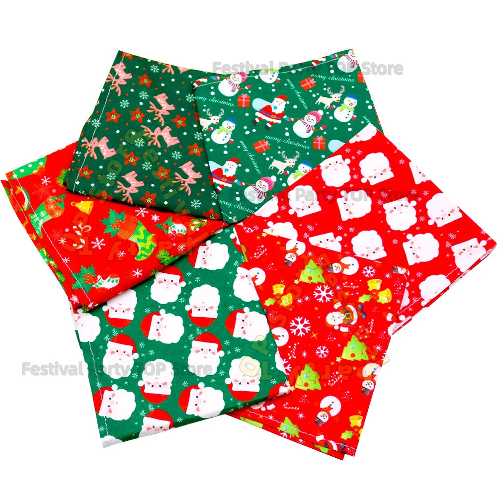 Christmas Dog Bandana Scarf, Holiday Triangle Bib for Dogs & Cats