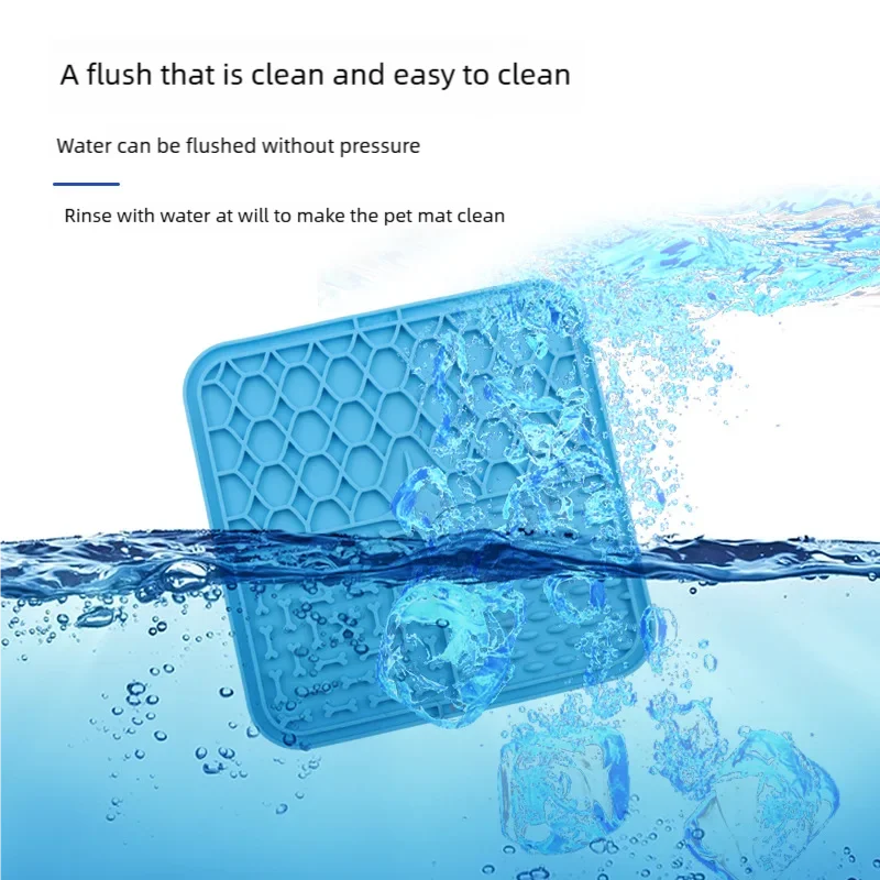 Silicone Suction Lick Mat for Dogs, Slow Feeder Bath Distraction Pad