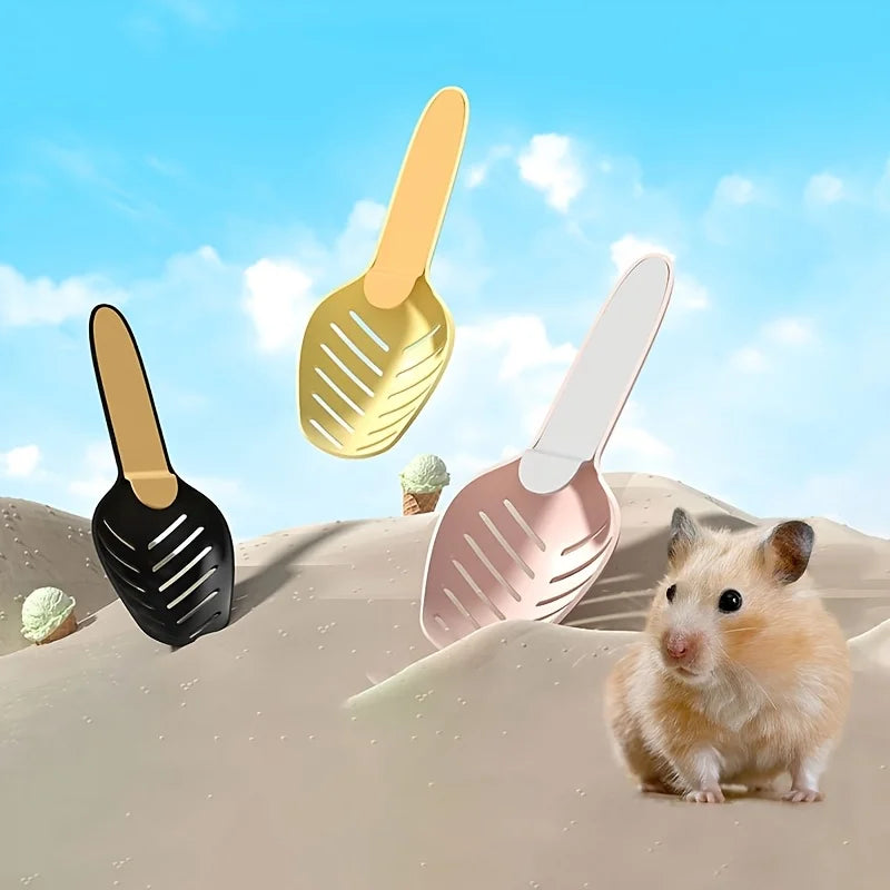 Hamster Bath Sand Shovel, Small Pet Sand Sifter Cleaning Scoop