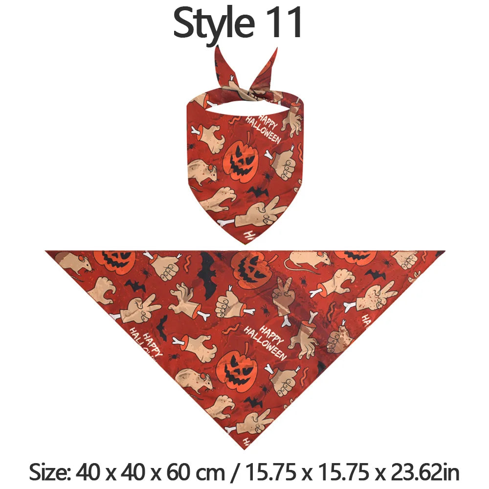 Halloween Pumpkin & Ghost Pet Bandana for Dogs and Cats