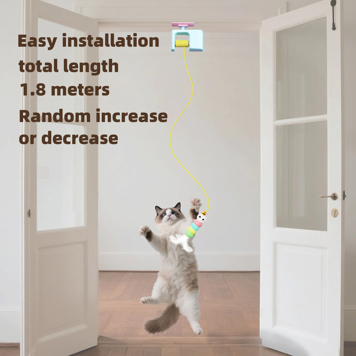 Interactive Hanging Door Cat Toy Rechargeable Electric Flying Bird