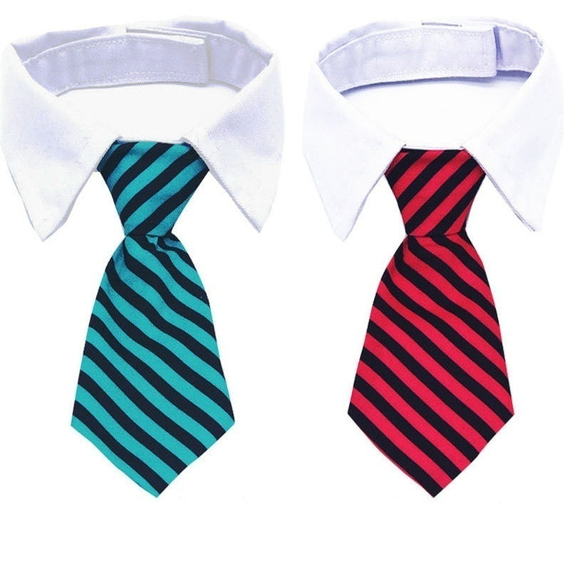 Christmas Cat & Dog Bow Tie Collar, Adjustable Striped