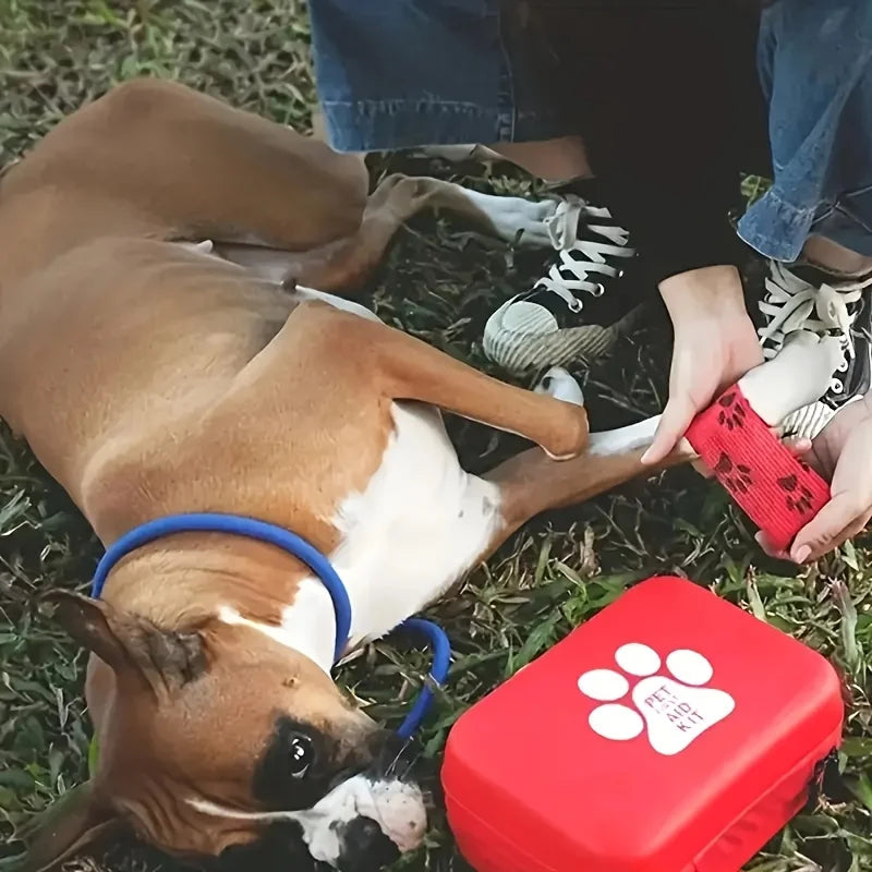 Pet First Aid Kit for Dogs & Cats, Travel and Camping Emergency Set