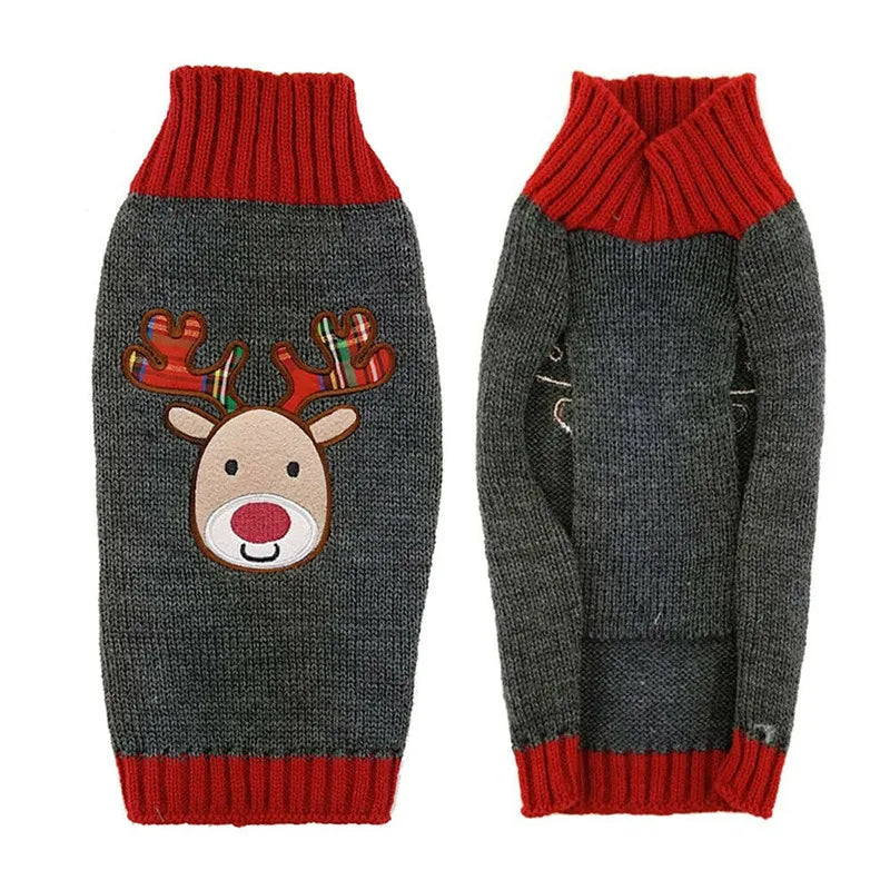 Christmas Dog Sweater, Winter Warm Xmas Outfit for Dogs