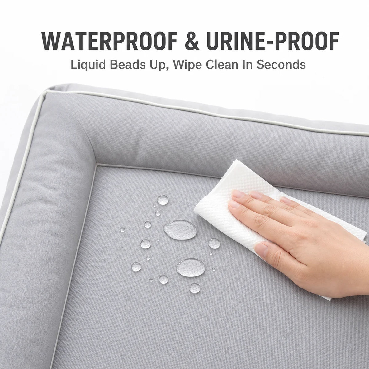 Chew-Resistant Waterproof Dog Crate Mat, Thick Non-Slip Sleeping Pad