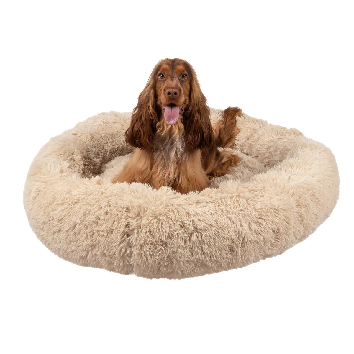 Calming Orthopedic Donut Dog Bed, Washable Pet Lounger
