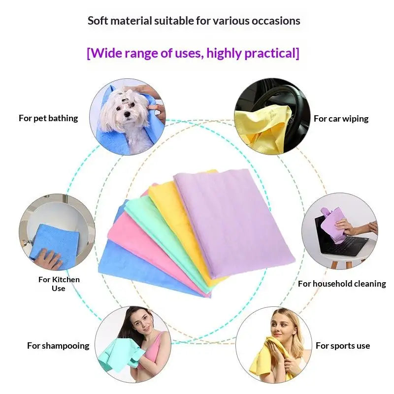 Quick-Dry Pet Bath Towel, Ultra Absorbent Microfiber for Dogs