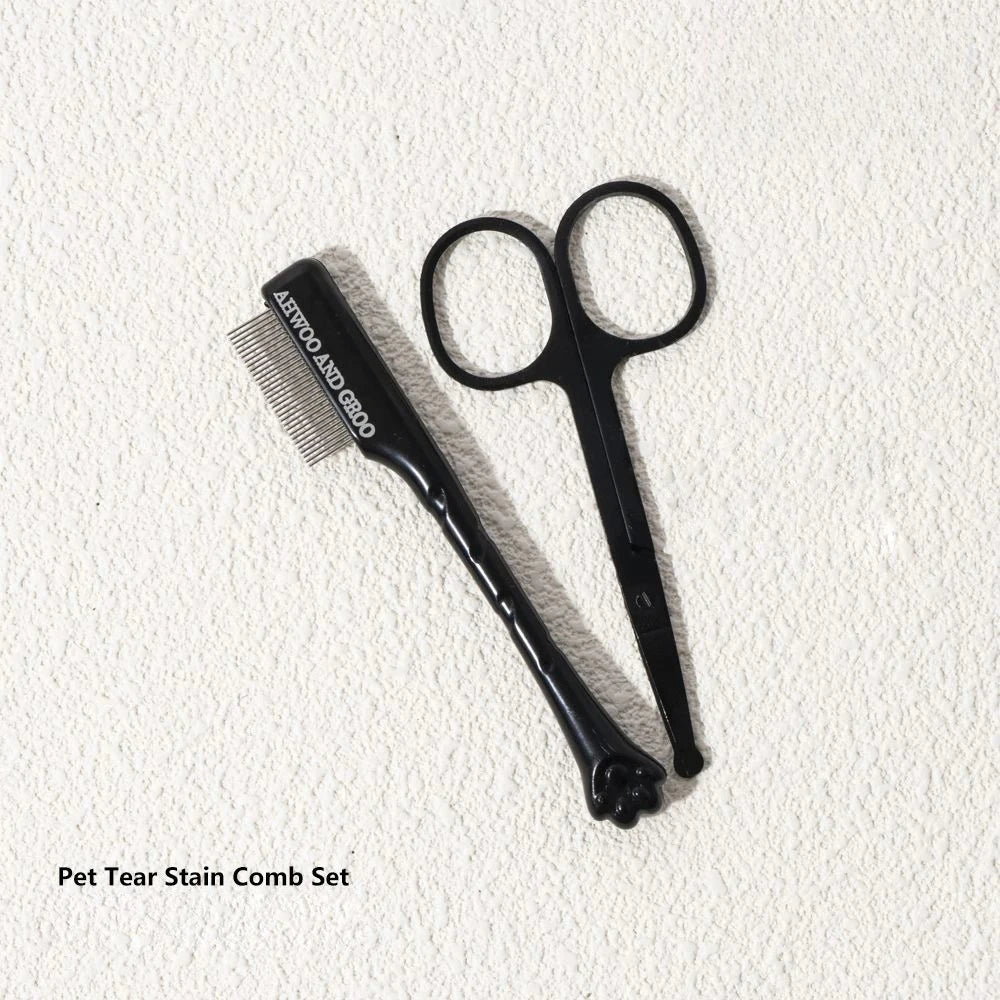 Pet Tear Stain Remover Comb, Eye & Face Grooming Comb for Dogs & Cats
