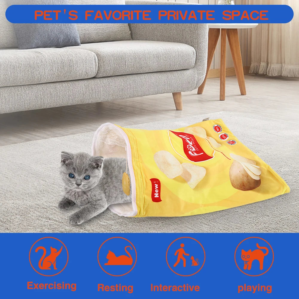 Halloween Print Collapsible Cat Tunnel Toy for Kittens