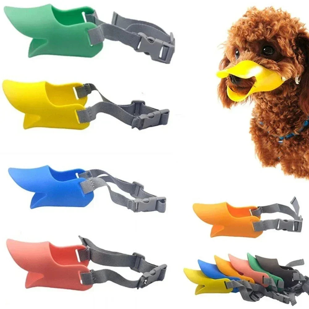 Silicone Duck Mouth Dog Muzzle, Anti-Bite Soft Mask for Dogs