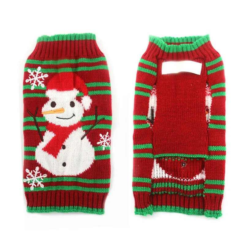Christmas Dog Sweater, Winter Warm Xmas Outfit for Dogs