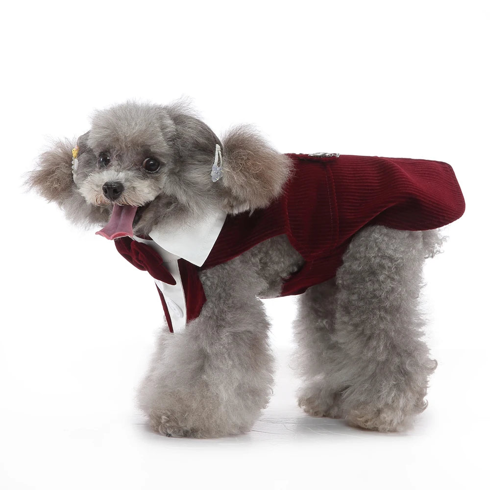 Dog Tuxedo Formal Suit, Christmas & Halloween Party Costume