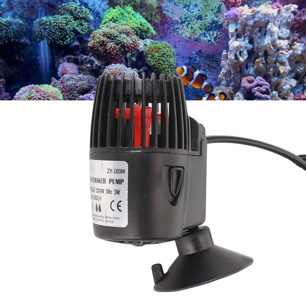 360° Adjustable Aquarium Wave Maker, Quiet Submersible Circulation Pump