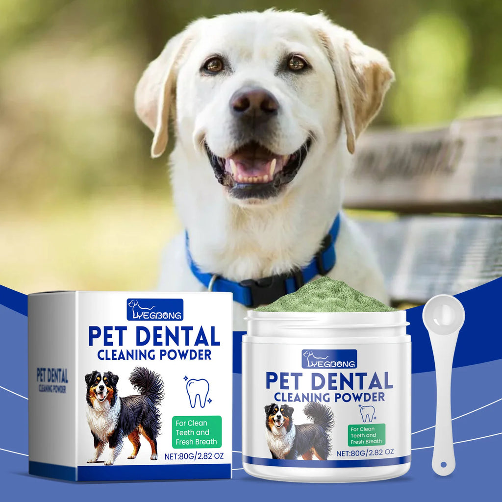 Pet Teeth Cleaning Powder for Dogs and Cats, Tartar & Bad Breath Care