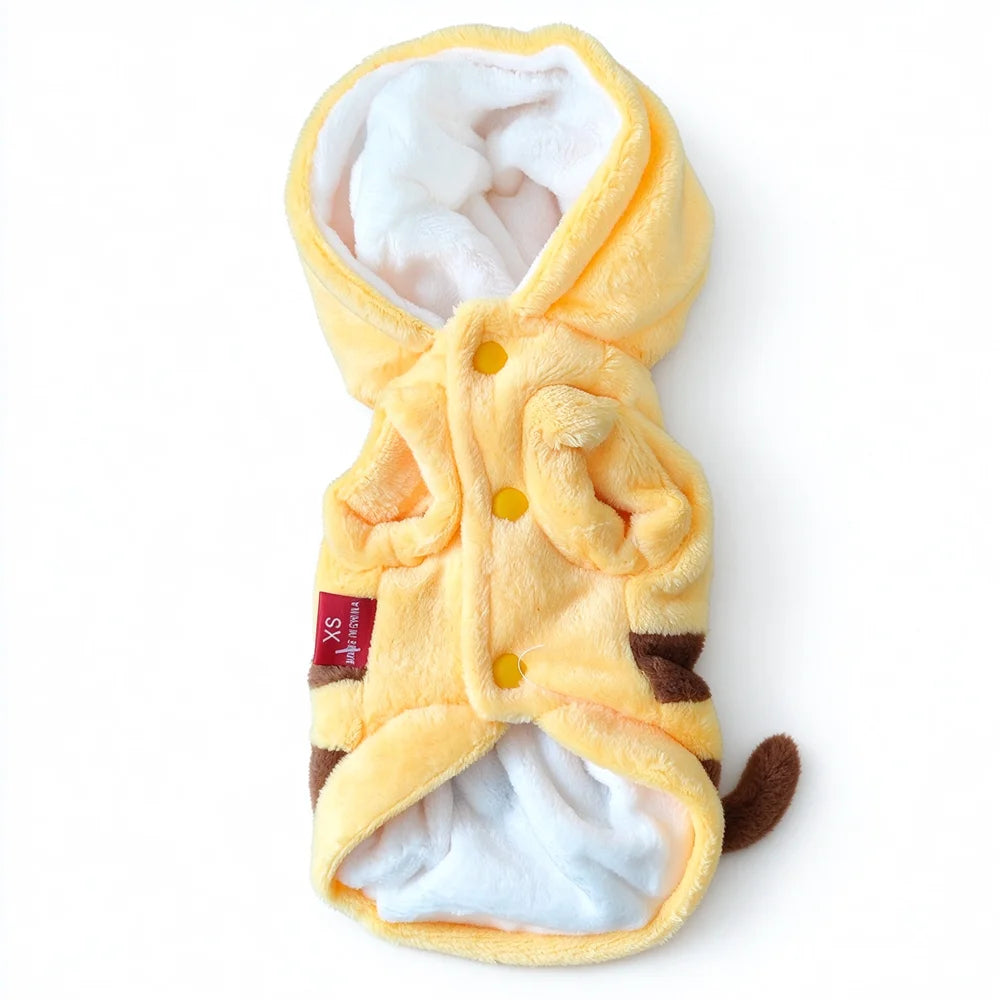 Warm Fleece Dog Hoodie for Small & Medium Dogs, XS-5XL