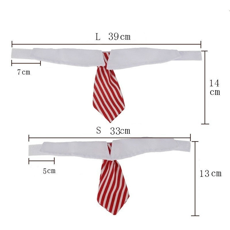 Christmas Cat & Dog Bow Tie Collar, Adjustable Striped