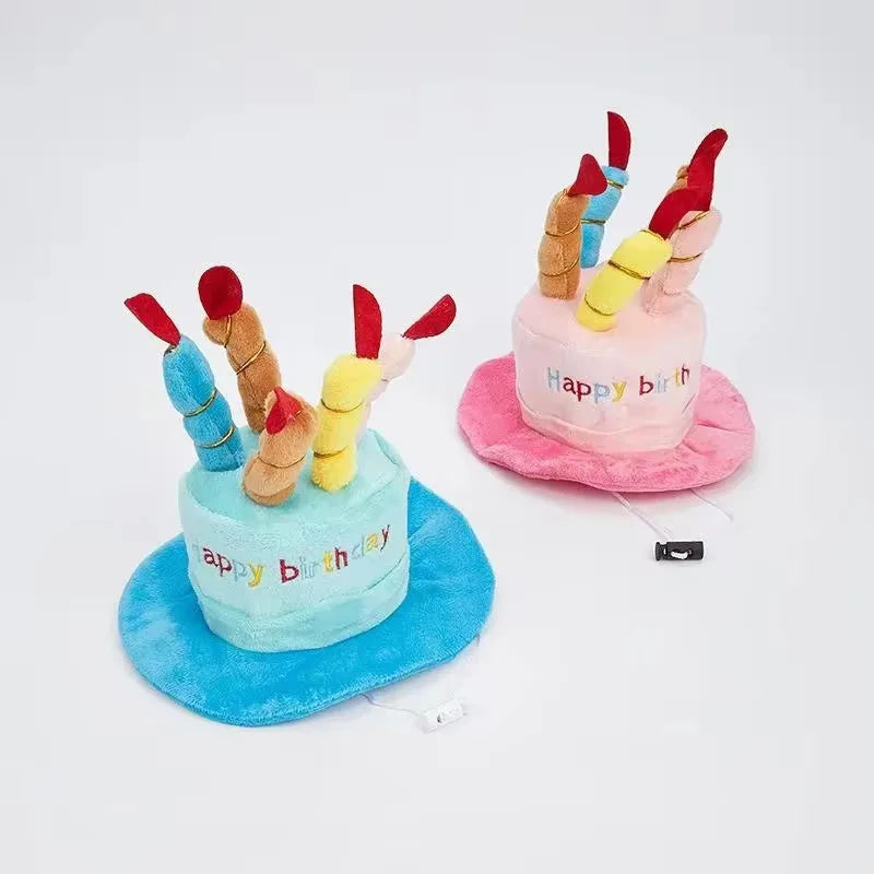 Dog Birthday Cake Hat, Cute Pet Party Headwear Cap