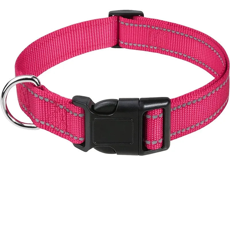 Adjustable Nylon Dog Collar, Soft Buckle Collar for Puppies & Dogs