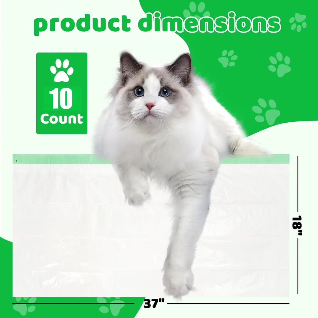 Extra-Thick Jumbo Cat Litter Pan Liners with Drawstring