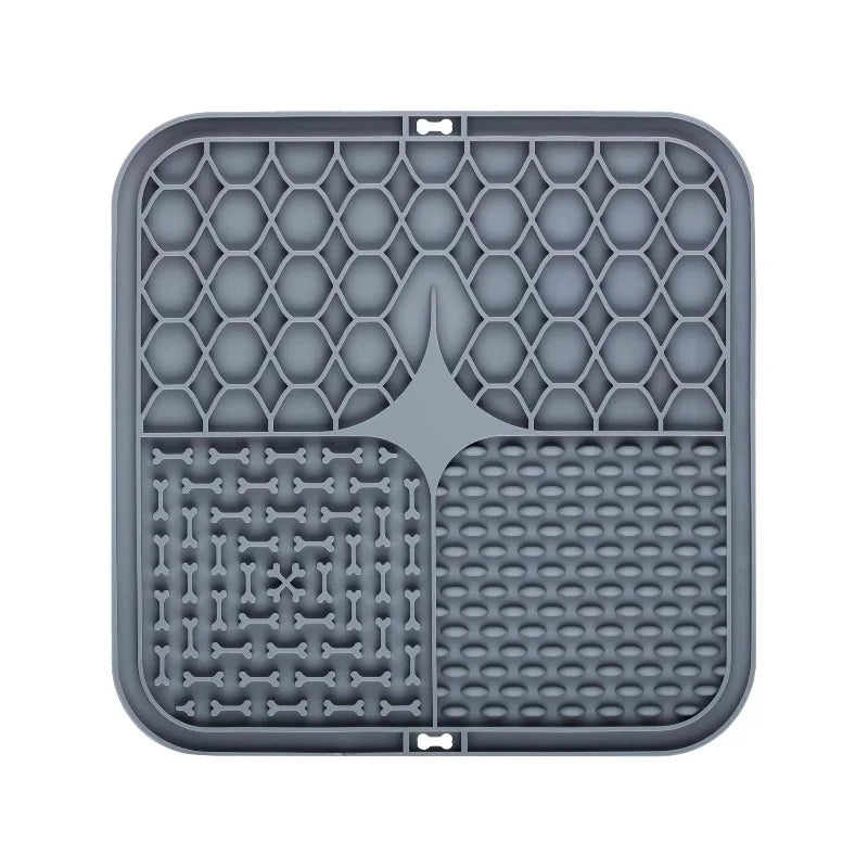 Pet Lick Mat Slow Feeding Plate with Suction, Training Aid