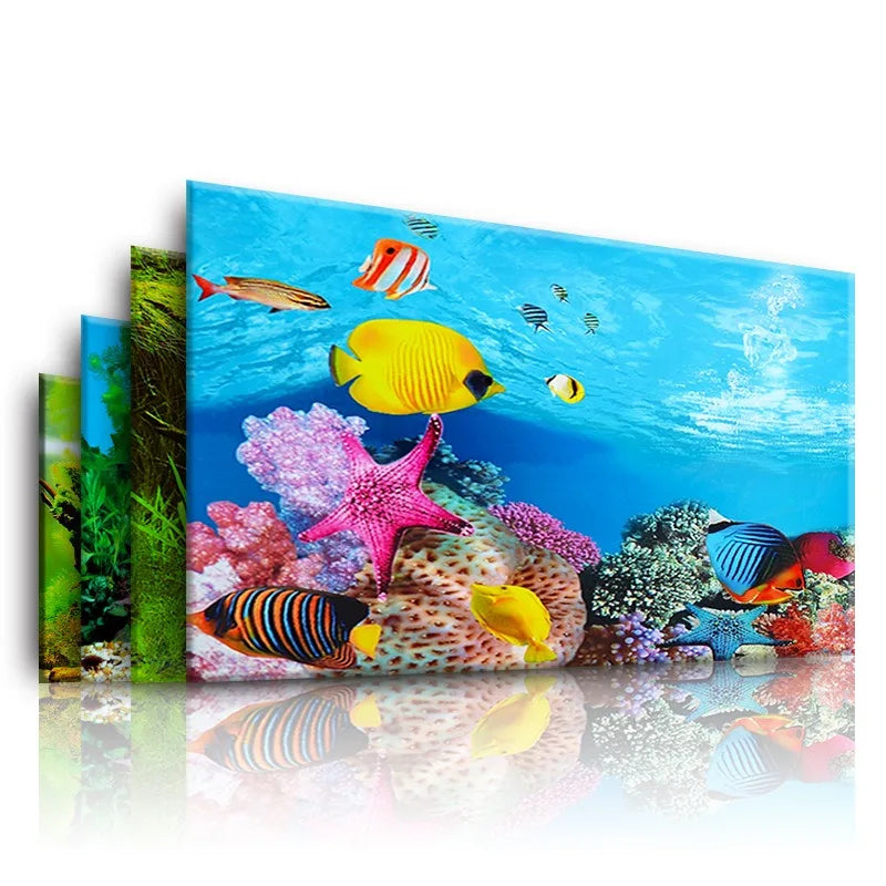 3D HD Aquarium Fish Tank Background Wallpaper Decor