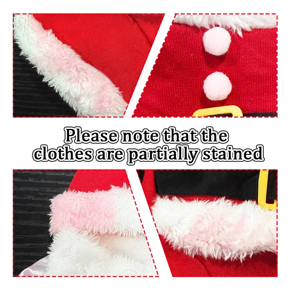 Dog Santa Claus Christmas Costume for Small Dogs & Cats