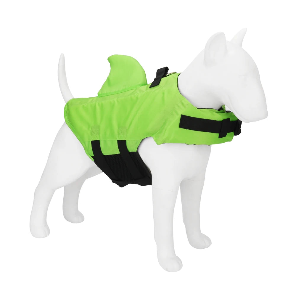 Shark Fin Dog Life Jacket, Adjustable Swim Vest for Small & Medium Dogs