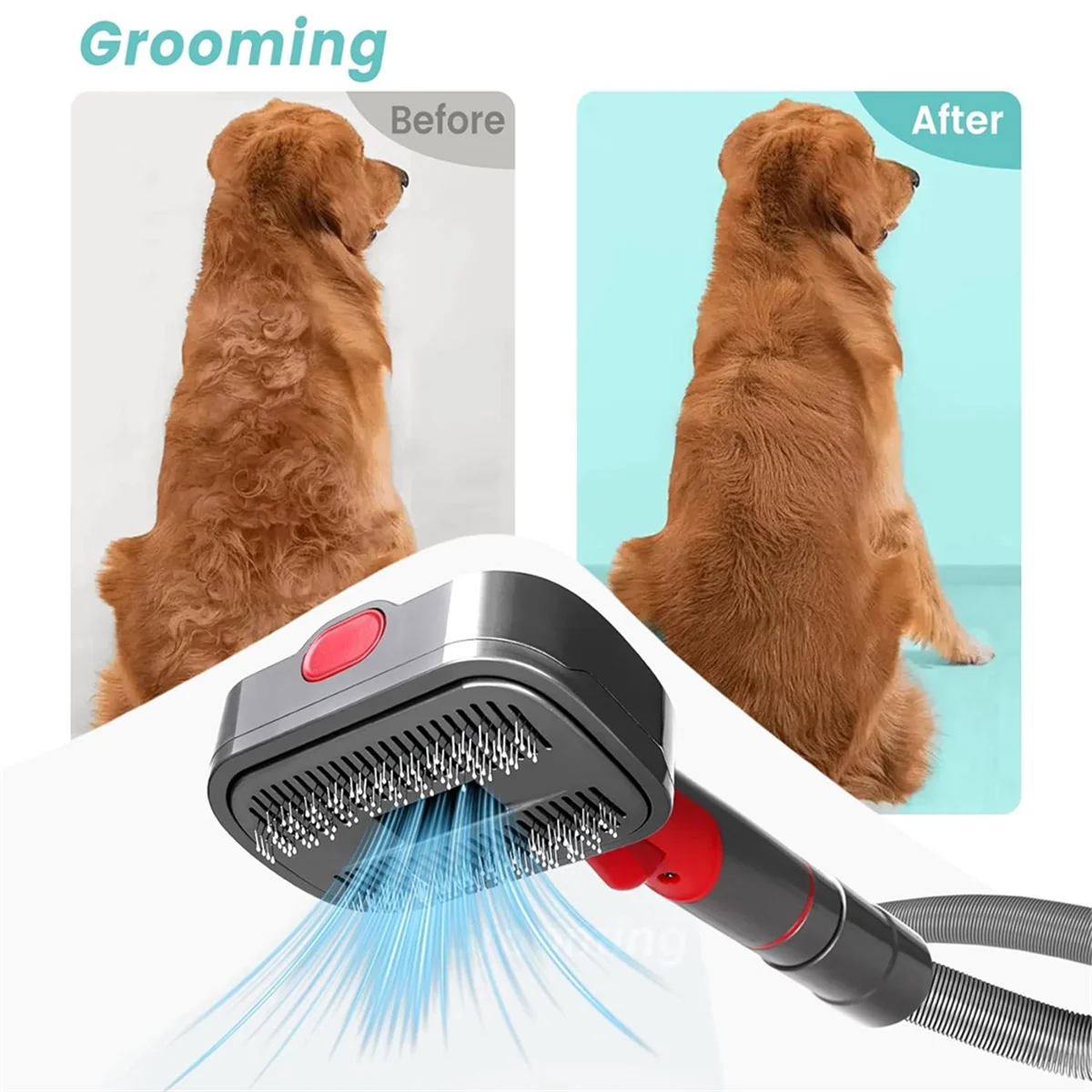 Pet Grooming Brush Attachment Kit for Dyson V7 to V15 Vacuums