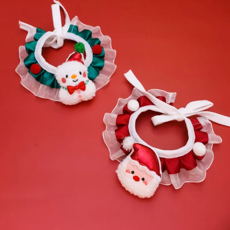 Christmas Pet Collar Bandana, Festive Holiday Dog & Cat