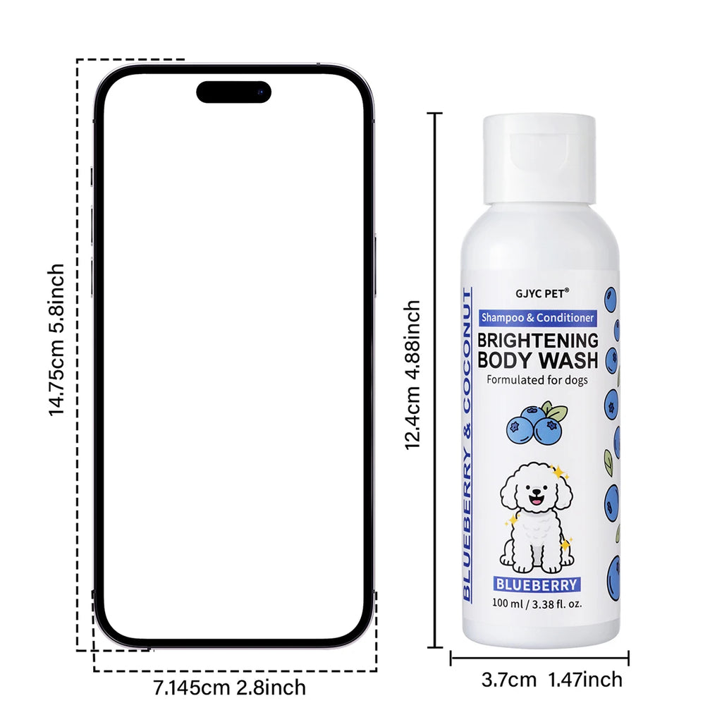 Blueberry Whitening Dog Shampoo for Bright, Shiny & Soft White Coats